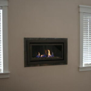 Master bedroom gas fireplace