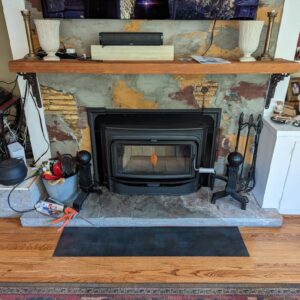 Blaze King Ashford 25 in a custom fireplace
